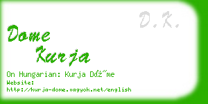 dome kurja business card